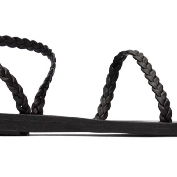 Ancient Greek Sandals Eleftheria Black Braided Leather Size 7 | Minimalist Black - Picture 6 of 11
